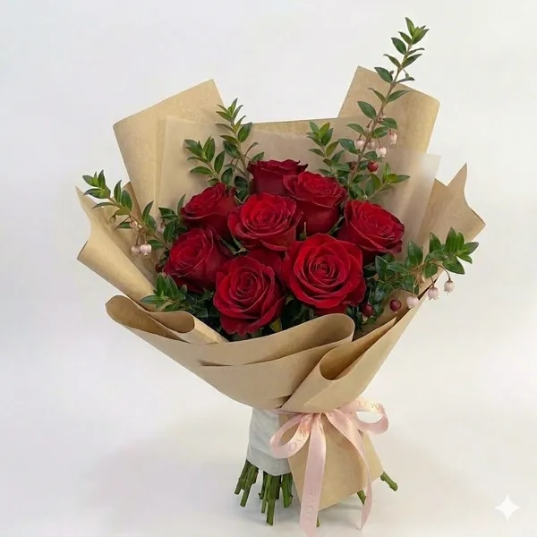 Bouquet 9 Rosas Rojo