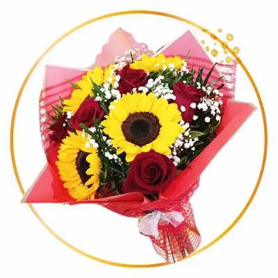 Ramo Girasoles y Rosas Duo 9