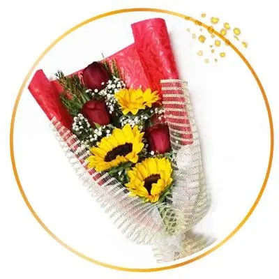 Bouquet Rosas y Girasoles Duo 6