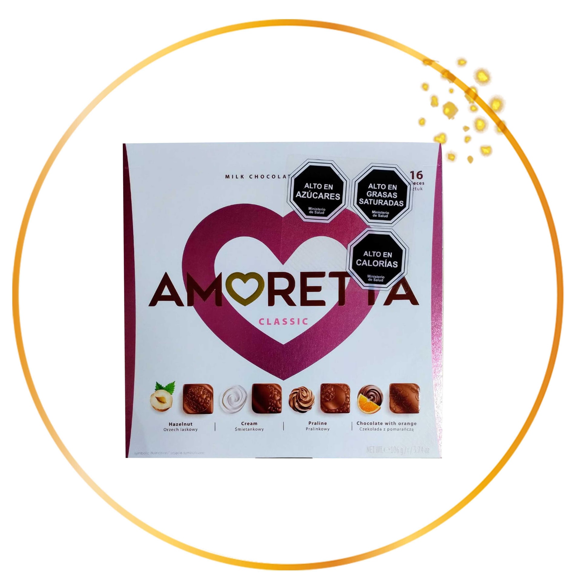 Bombones Pralinés Amoreta importados 106 grs. - Imagen 1