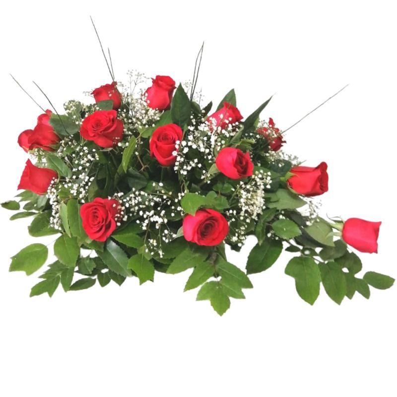 Cubre urna con rosas rojas - Imagen 1