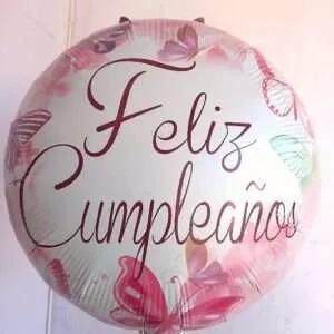 Globo feliz cumpleaños con mariposas - Imagen 1