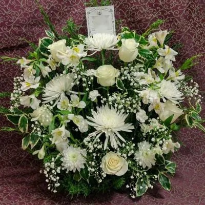 Arreglo Floral Blanco White shell
