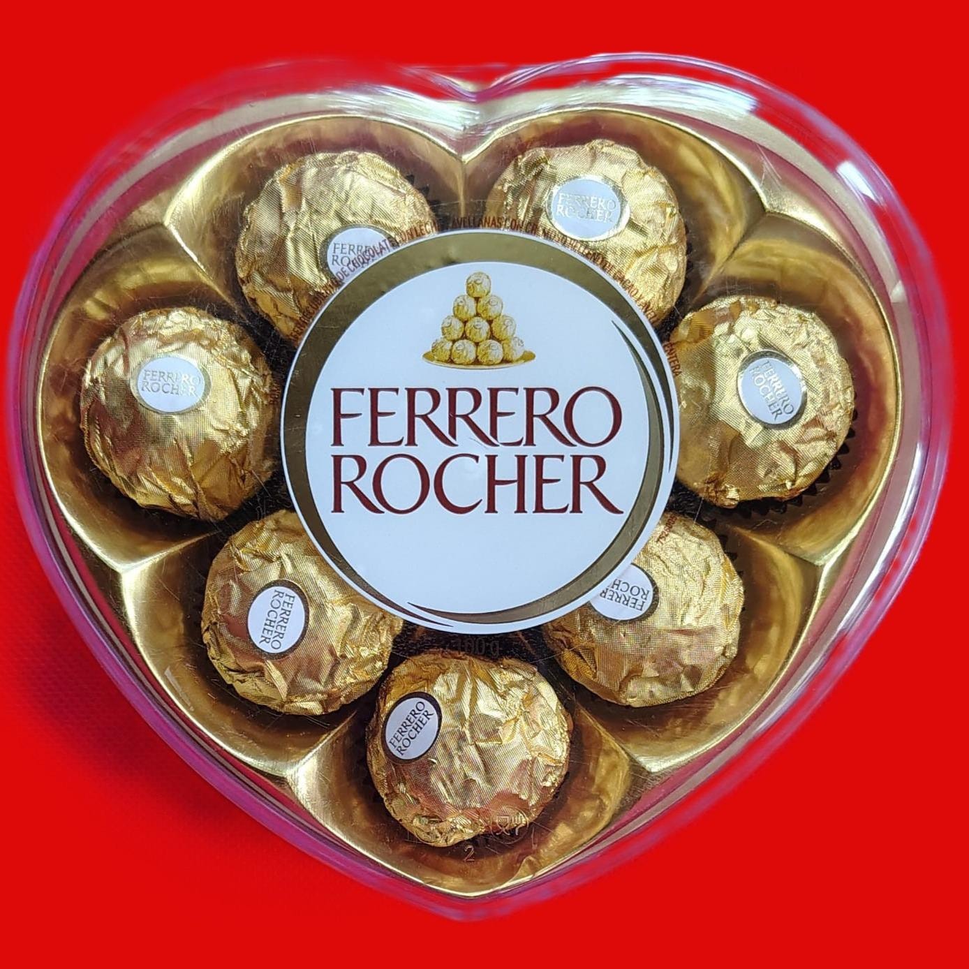 Bombones Ferrero Rocher forma corazón con bolsa de regalo - Imagen 1