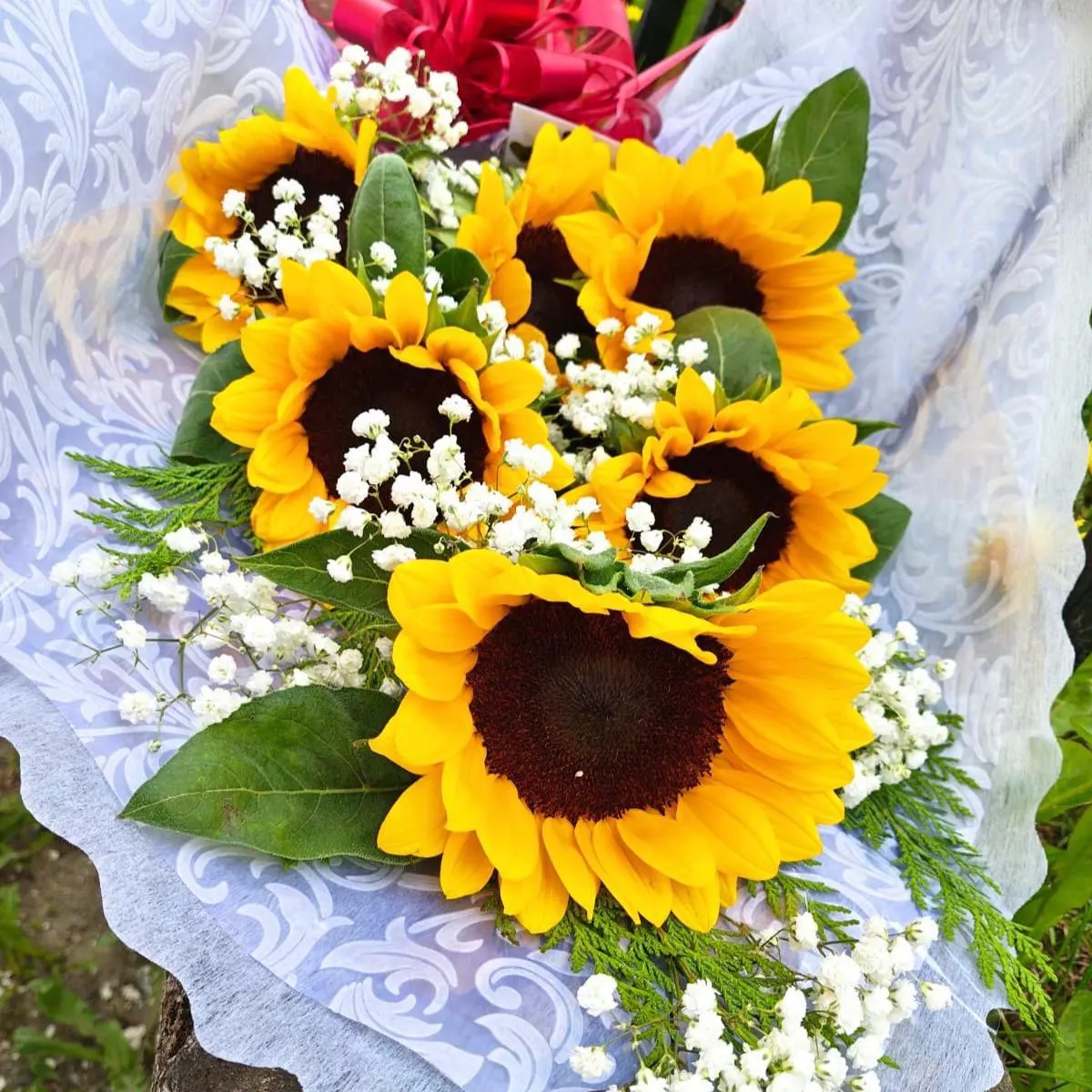 Romántico ramo de girasoles (maravillas)