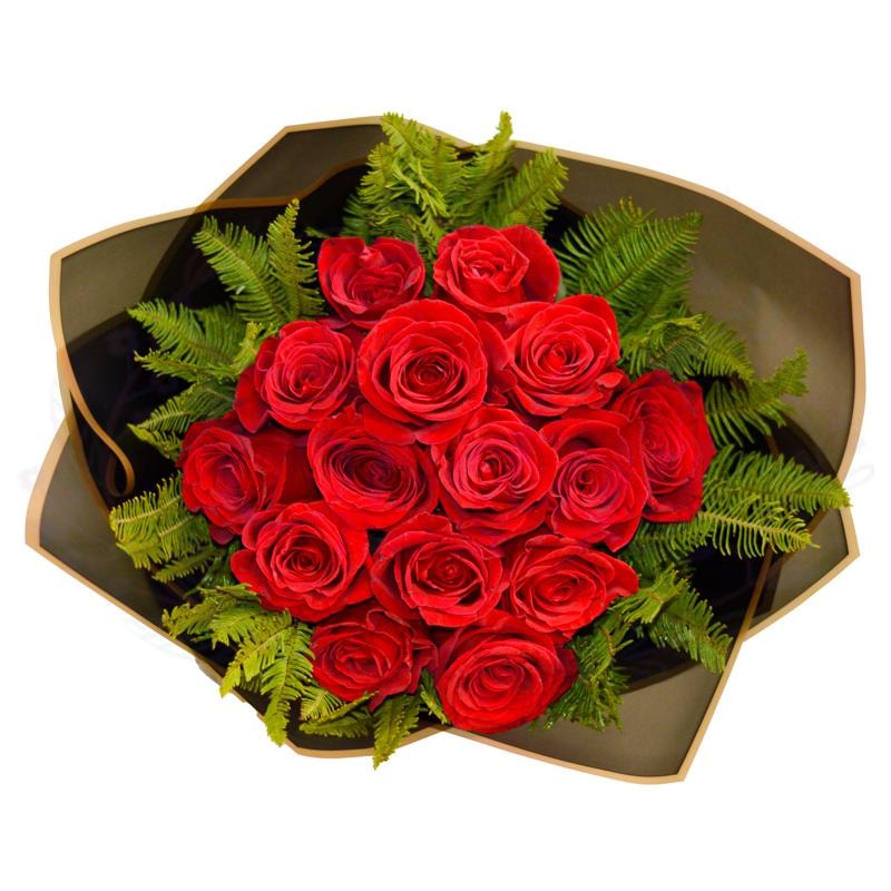 Ramo 12 Rosas Rojas Premium - Imagen 2