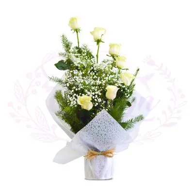 Caracola Condolencias Rosas Blancas