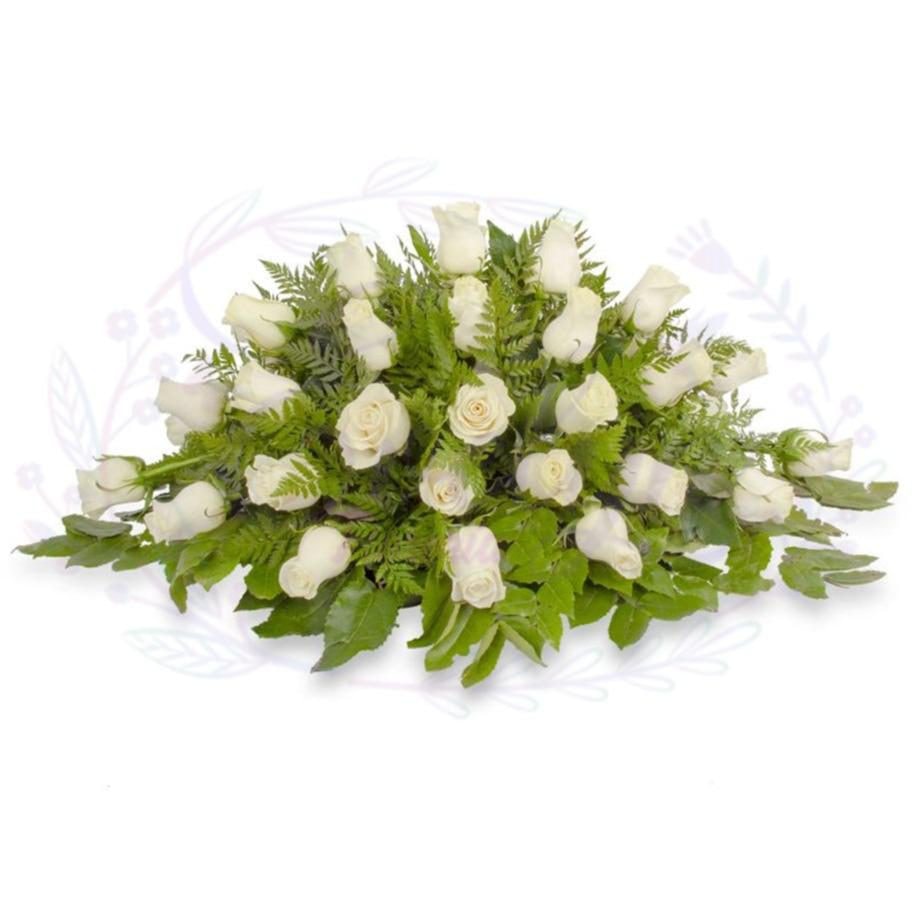 CubreUrna XL Rosas Blancas - Imagen 1