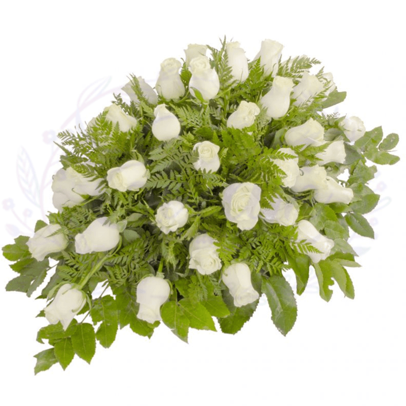 CubreUrna 36 Rosas Blancas - Imagen 2