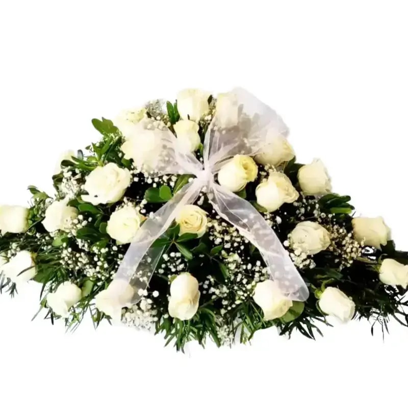 Cubreurna 22 Rosas Blancas - Imagen 1
