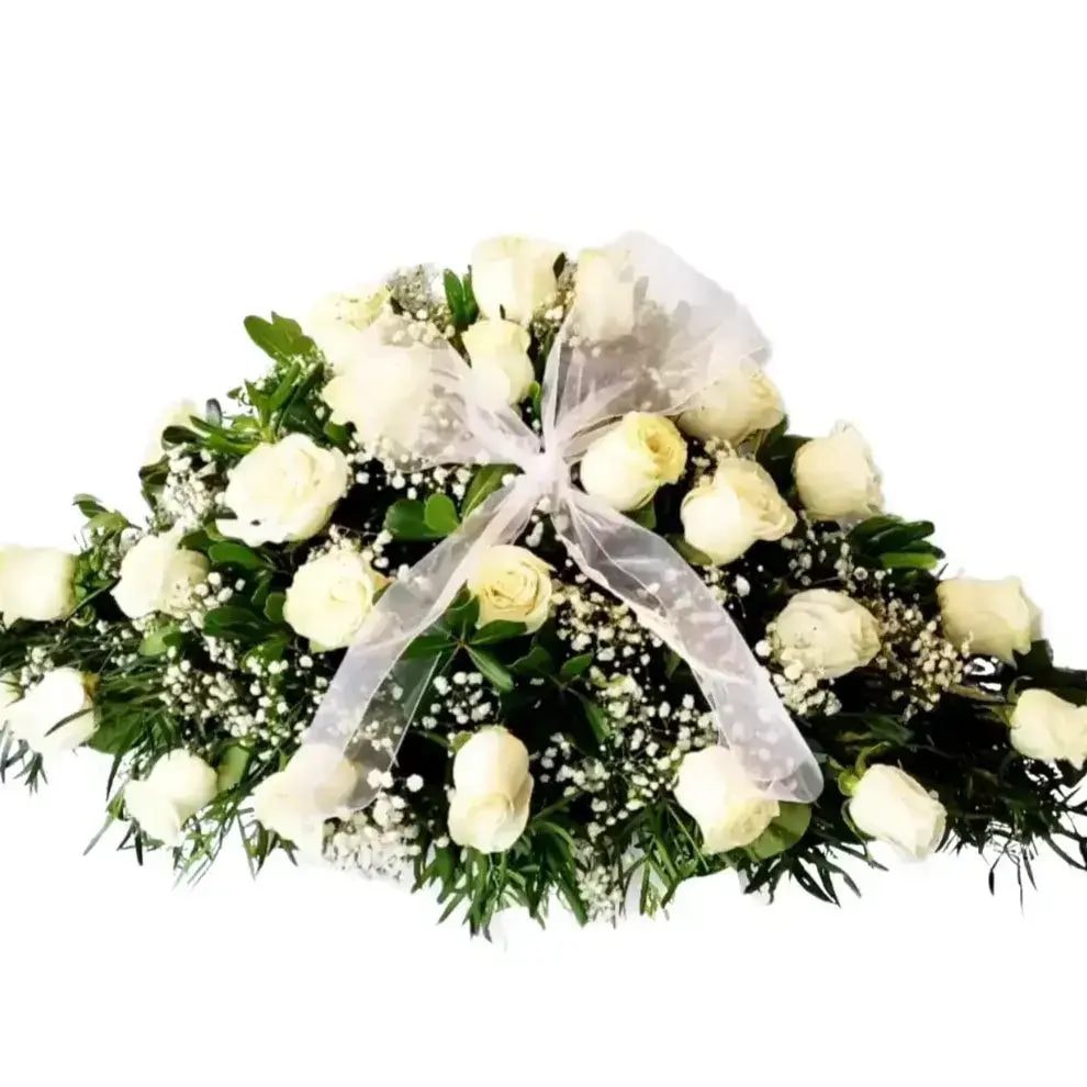 Cubreurna Grande Rosas Blancas - Imagen 1
