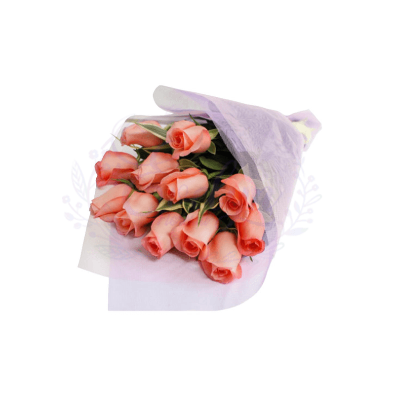 Ramo 12 Rosas Rosadas Importadas - Imagen 1