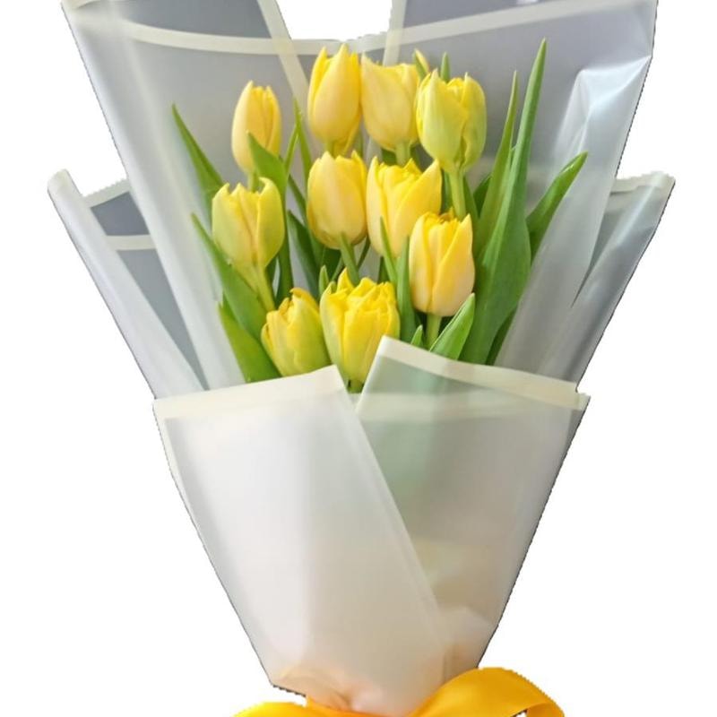 Ramo 10 Tulipanes Amarillos Premium - Imagen 1