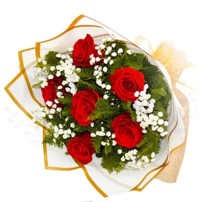 Ramo 6 Rosas Rojas Premium