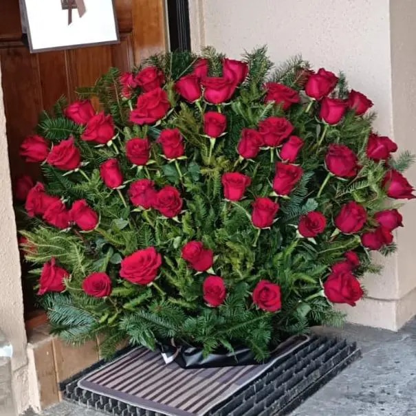Base 50 Rosas Rojas