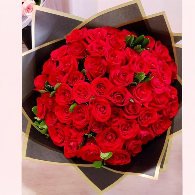 Ramo 60 Rosas Premium Rojas Importadas - Imagen 1