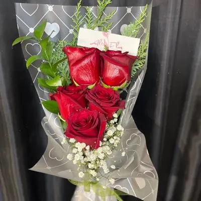 Ramo de 5 rosas rojas