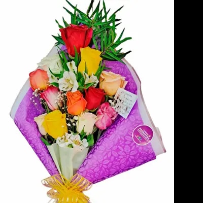 Bouquet Docena de Rosas mixtas
