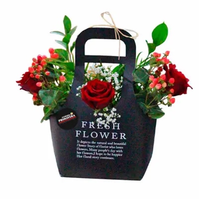 Jardinera de rosas