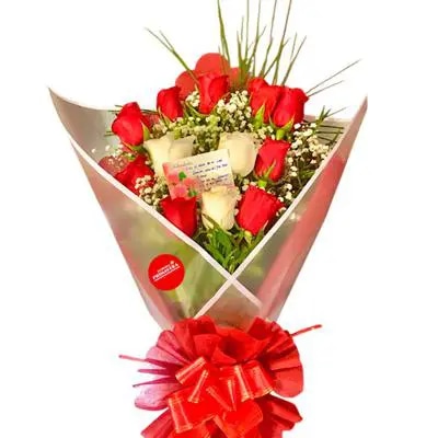 Bouquet de docena de rosas