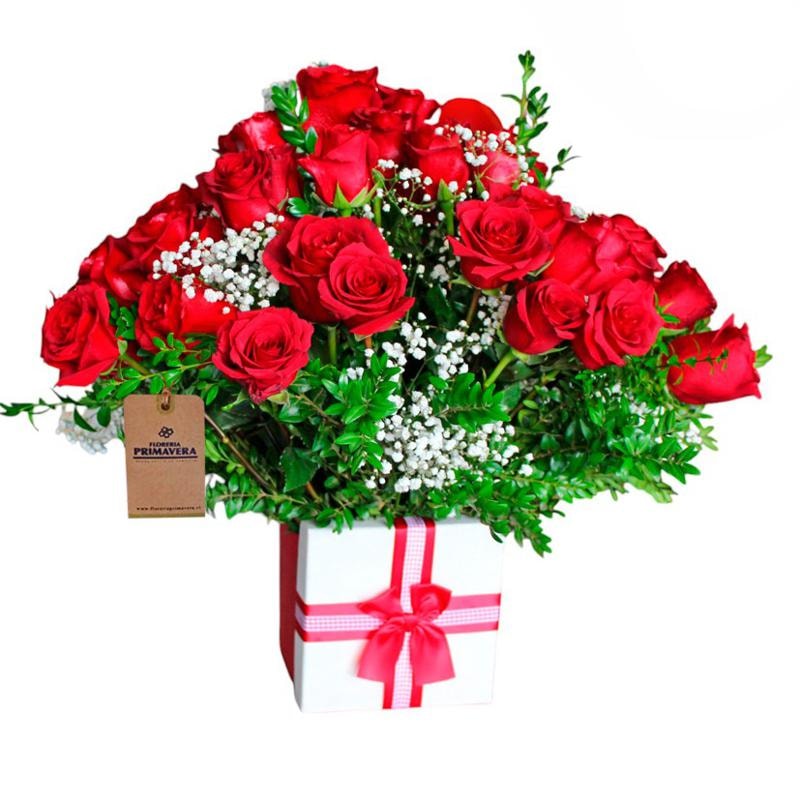 30 rosas en caja de regalo - Imagen 1