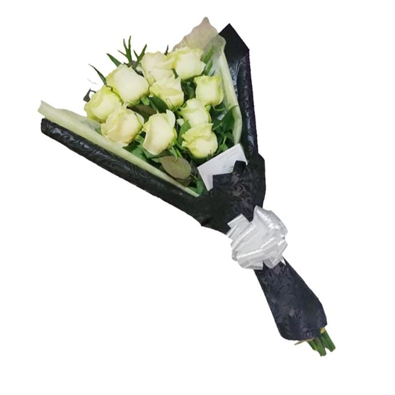 10 rosas en bouquet - Imagen 1
