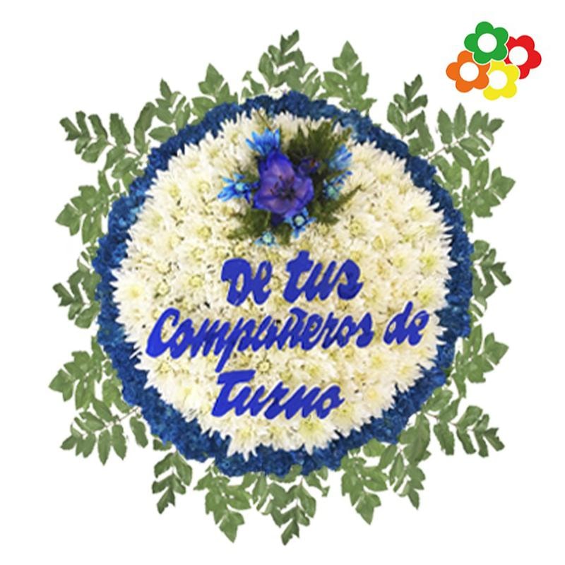 Corona floral con texto - Imagen 1