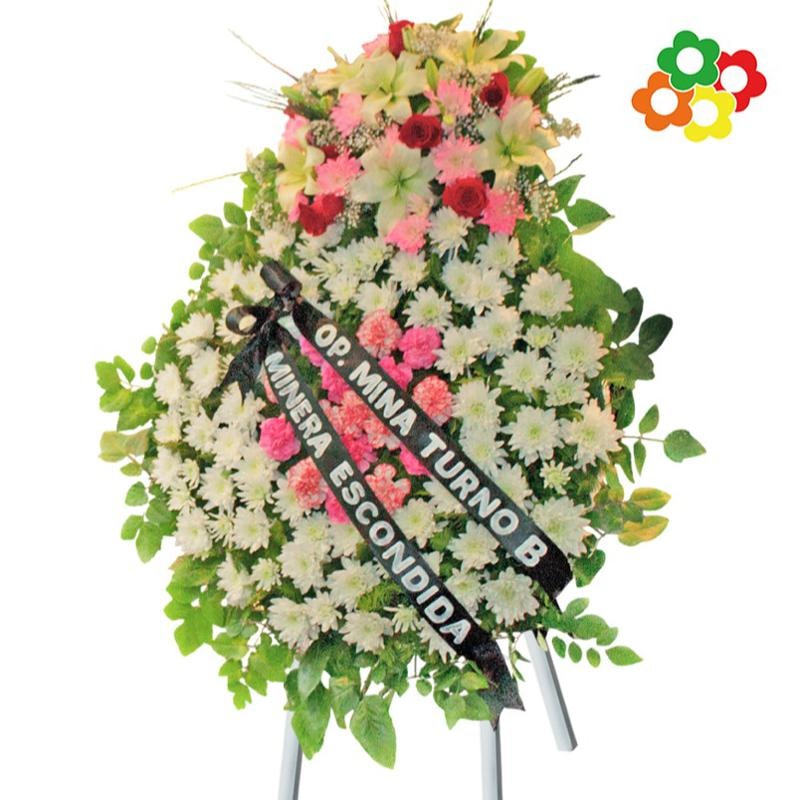 Ofrenda circular + mix de flores y encintado - Imagen 1