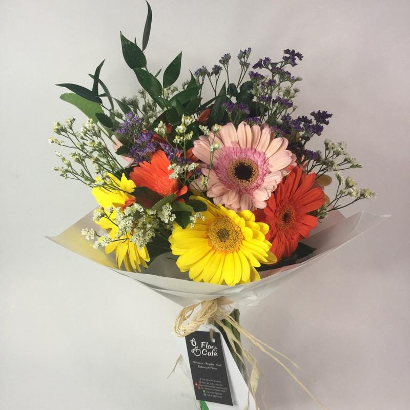 "Ramo de 10 Gerberas Colores Mixtos" - Imagen 1