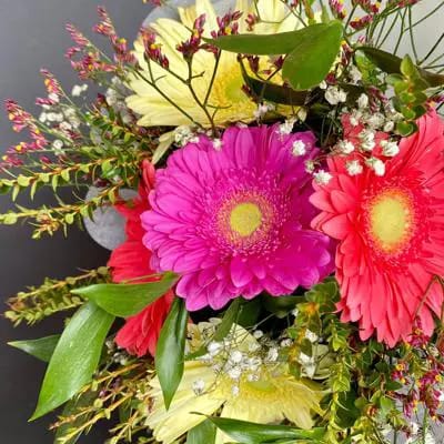"Ramo de 5 Gerberas Colores Mixtos"