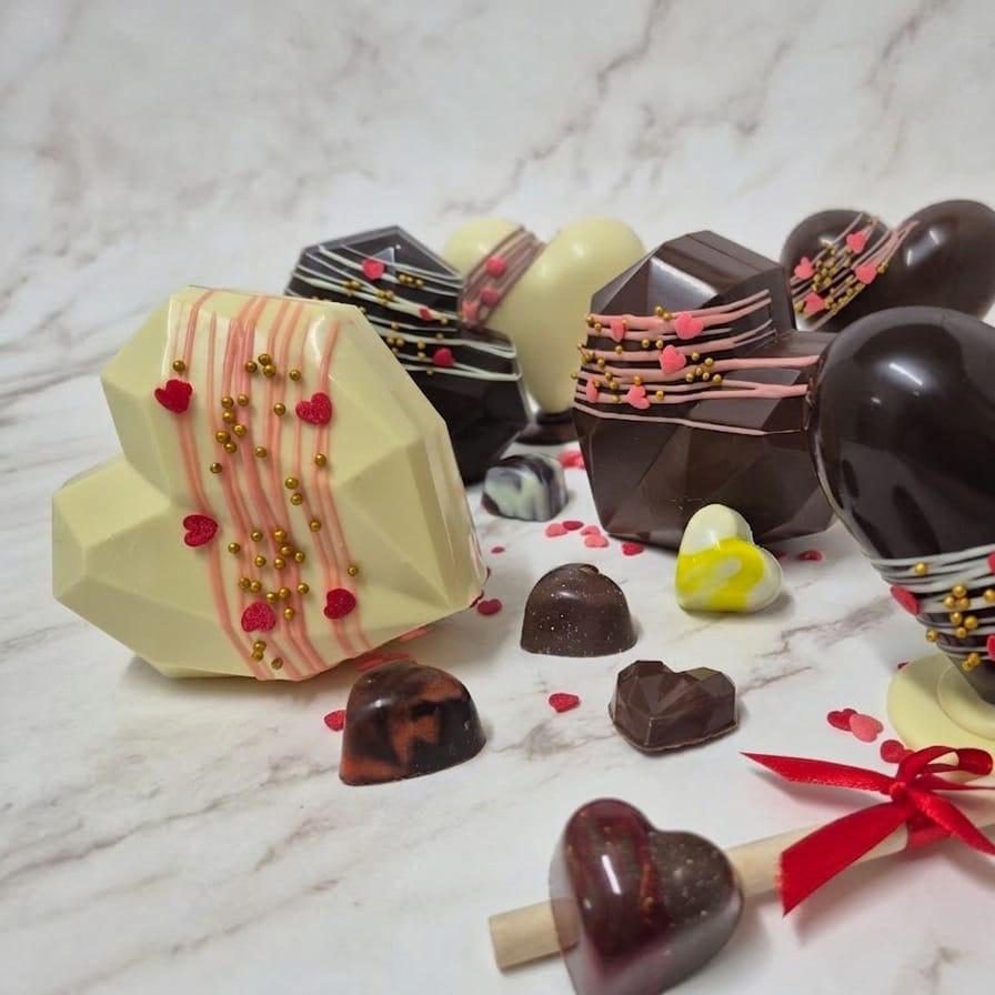 Corazon Chocolate 3D sin azucar - Imagen 1