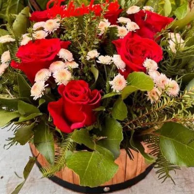 cilindro madera rosas