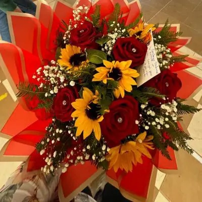 Ramo Mixto Rosa y Girasol