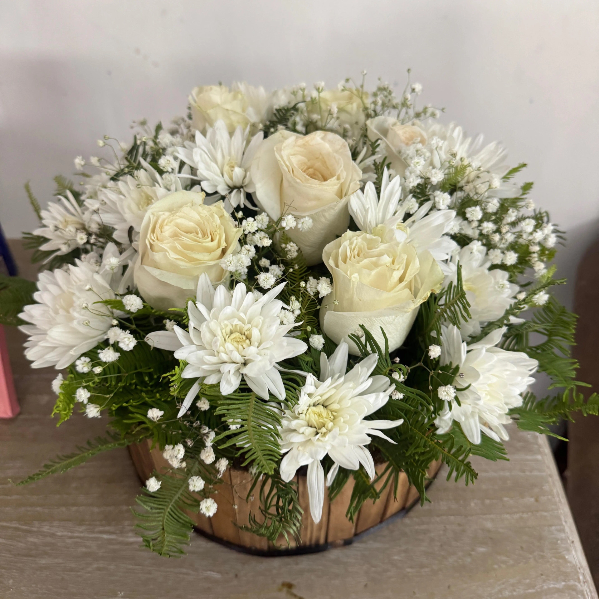 Cilindro madera rosas
