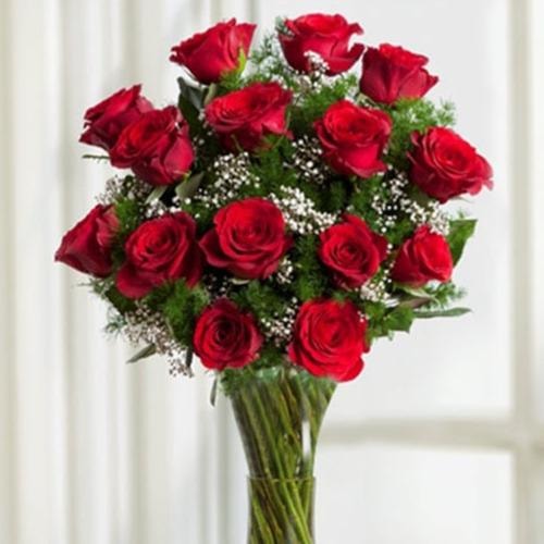 florero 15 rosas - Imagen 1