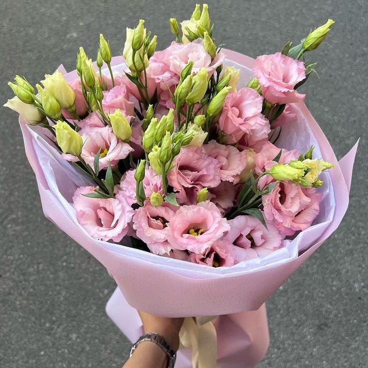 Ramo Lisianthus rosados - Imagen 1