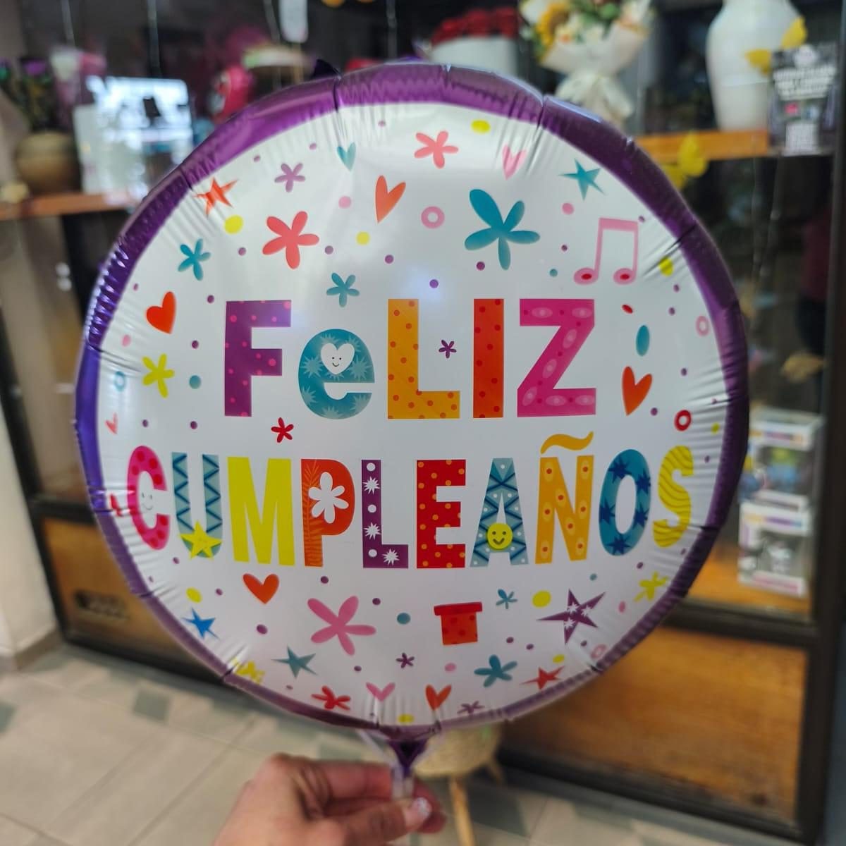 Globo feliz cumpleaños formato redondo - Imagen 1