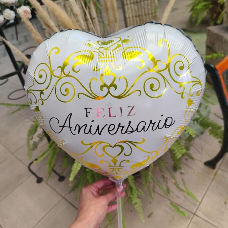 Globo aniversario formato corazón - Imagen 1