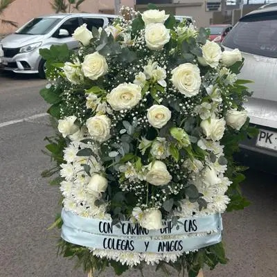 Corona floral fúnebre