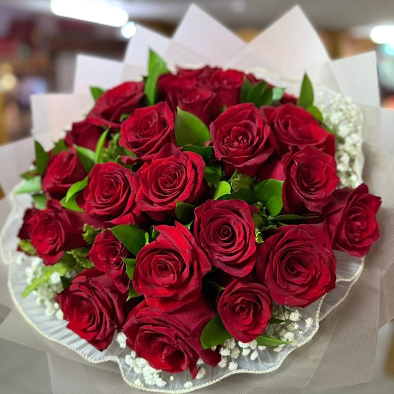 Ramo redondo 30 rosas - Imagen 2