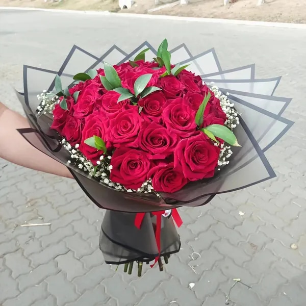 Buchon de rosas de 36 rosas