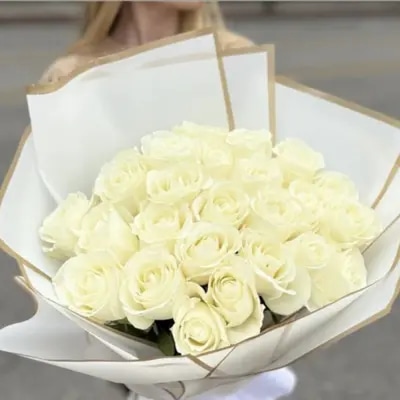 Bouquet 25 Rosas Blancas PREMIUM