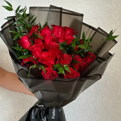 Bouquet 25 rosas ROJAS.