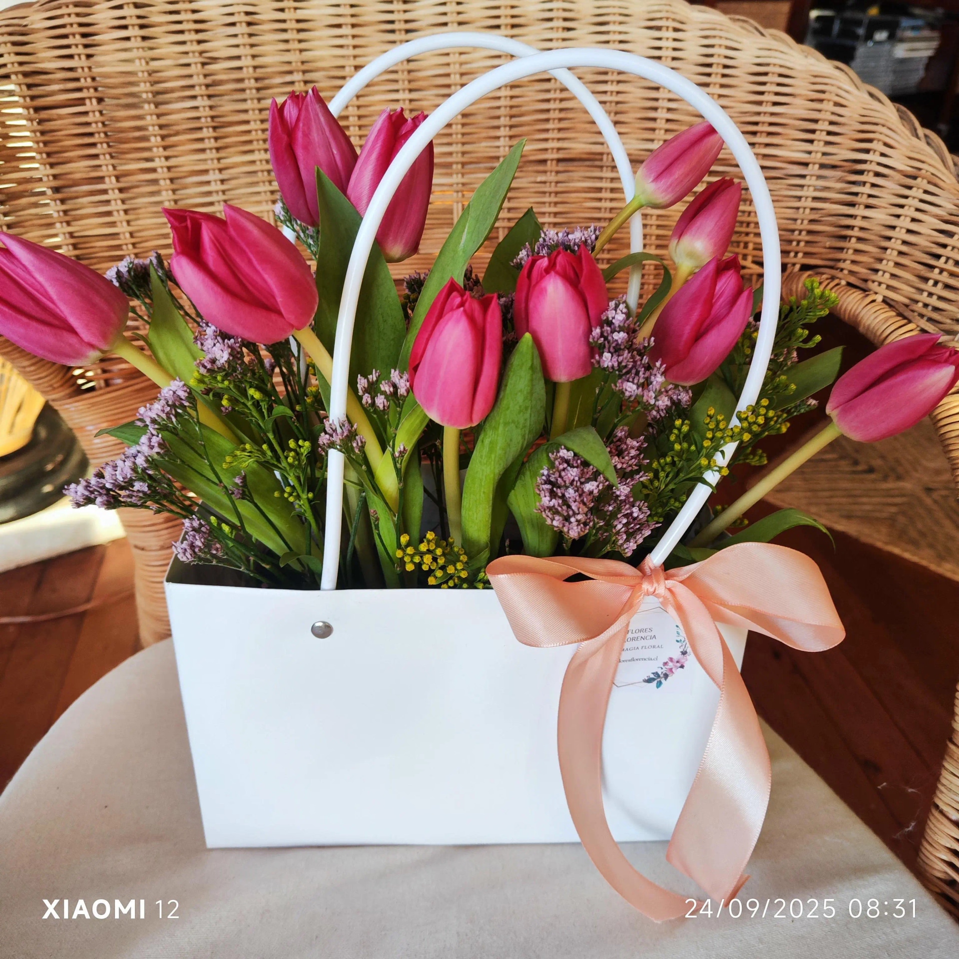 Cartera de tulipanes