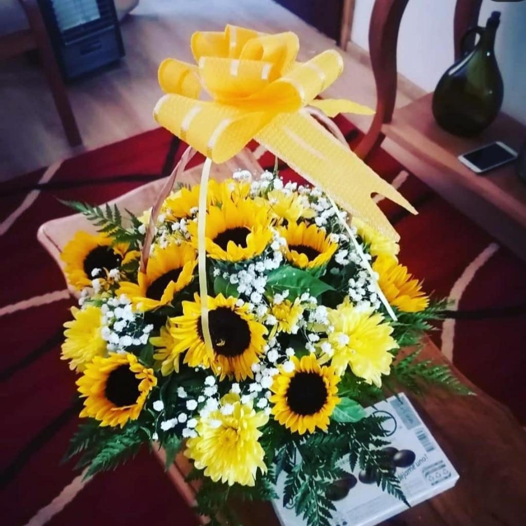 Canasto de girasoles - Imagen 1
