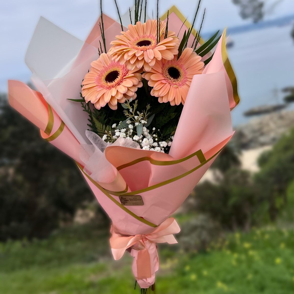Bouquet tres Gerberas - Imagen 1