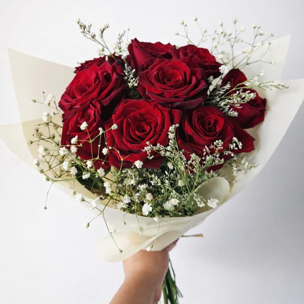 Ramo 10 Rosas Rojas - Imagen 1