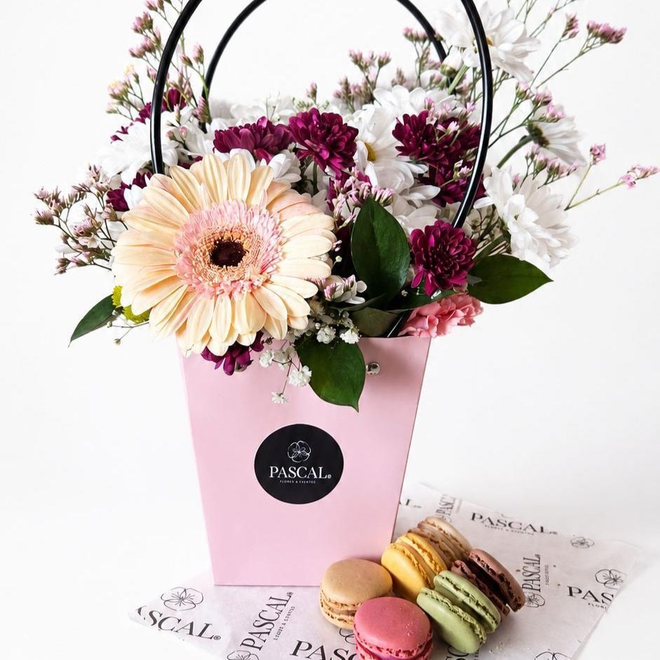 Canasto Silvestre + 6 macarons - Imagen 1