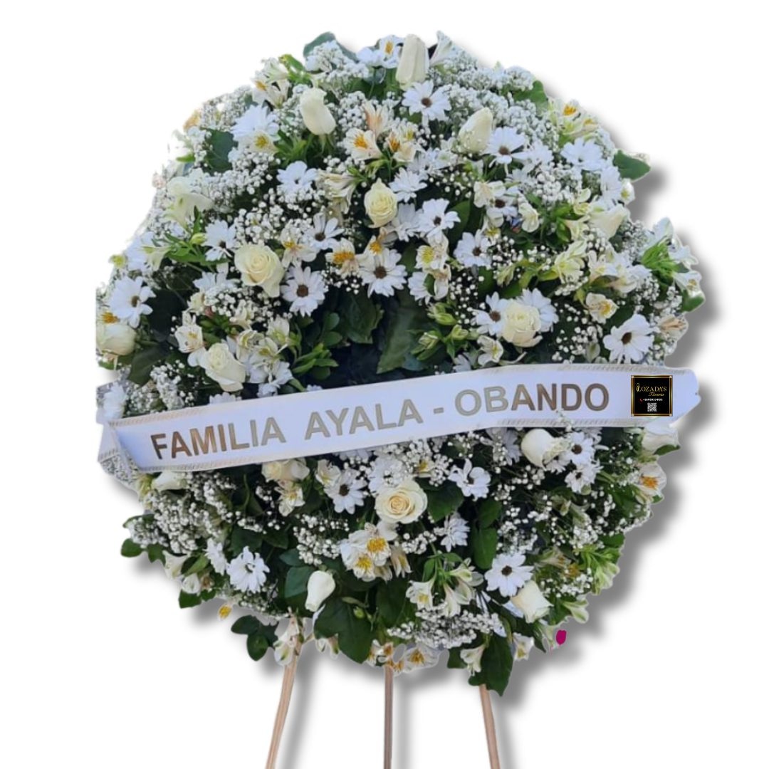 Corona de Condolencias en atril- Elige color y estilo