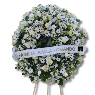 Corona de Condolencias en atril- Elige color y estilo